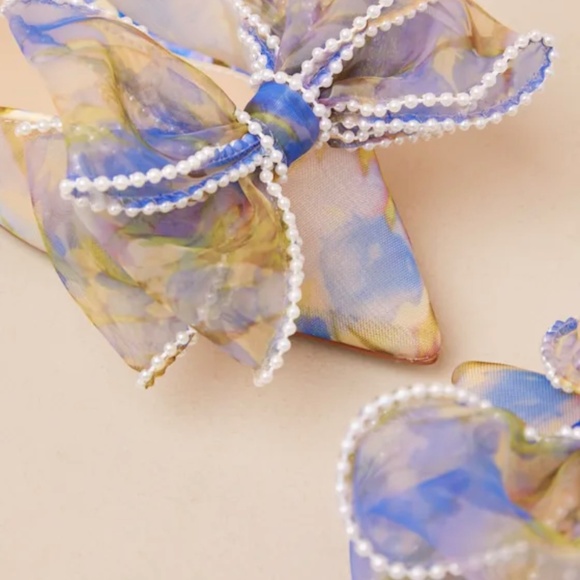 Blue Floral Heels - Picture 3 of 4